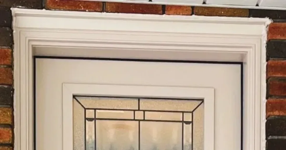 Sliding patio door on a home in Burlington, Ontario